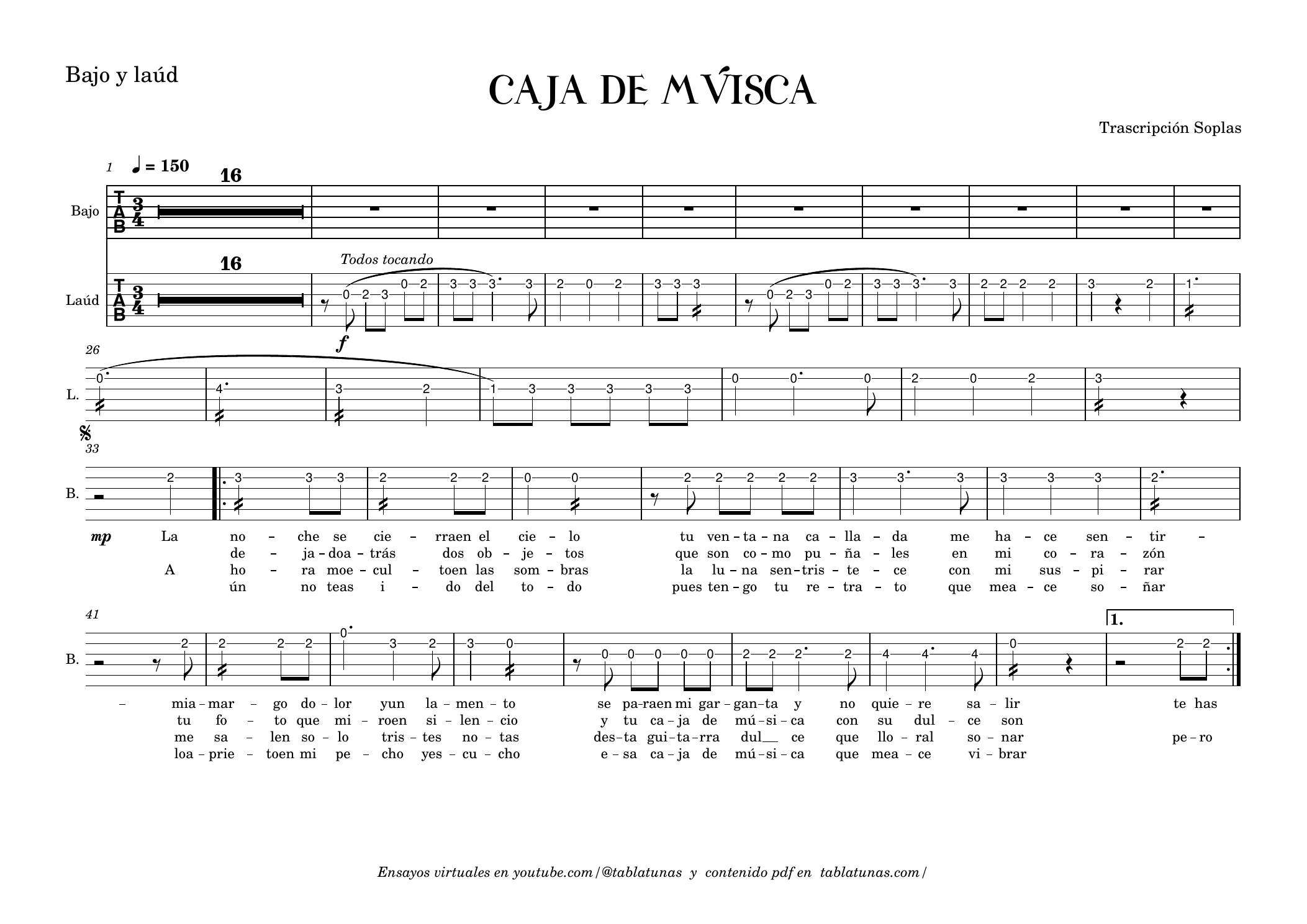 Bajo y Laúd, página 1 de 2