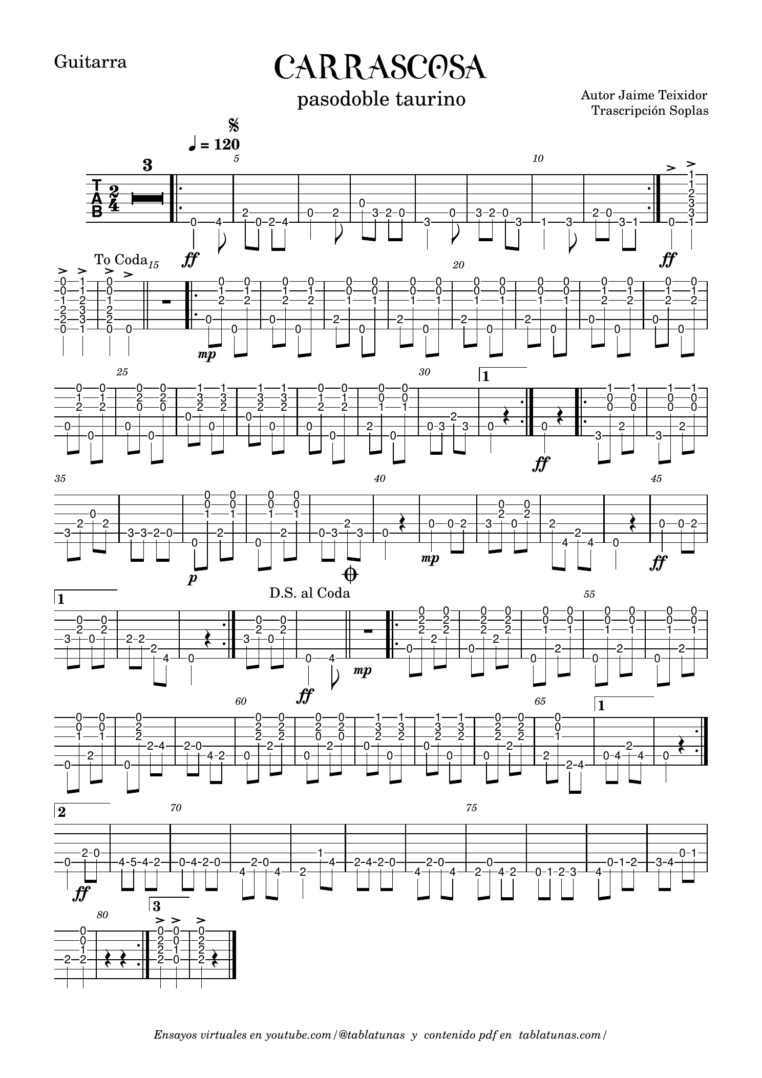 Guitarra, página 1