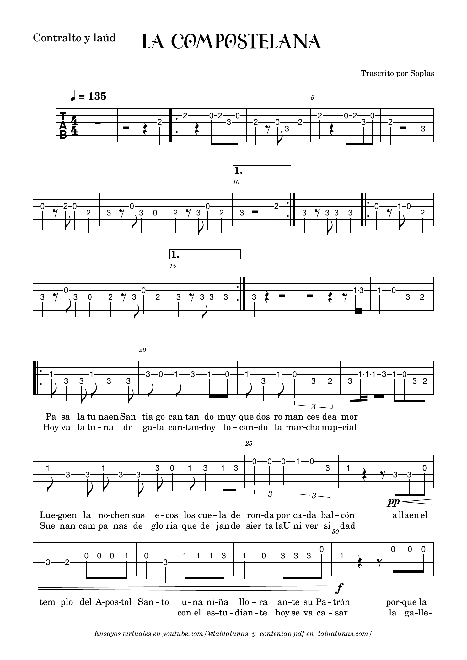 Contralto y laúd, página 1 de 2