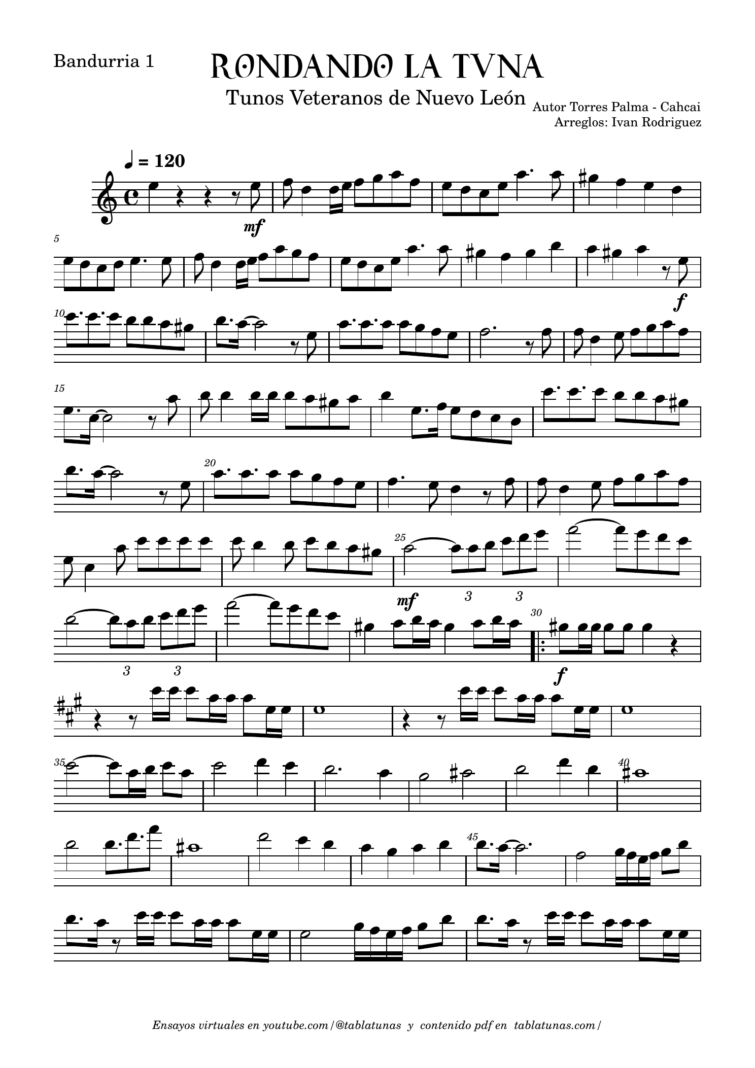 Bartítono y Bandurria 1 - Partitura, página 1 de 2