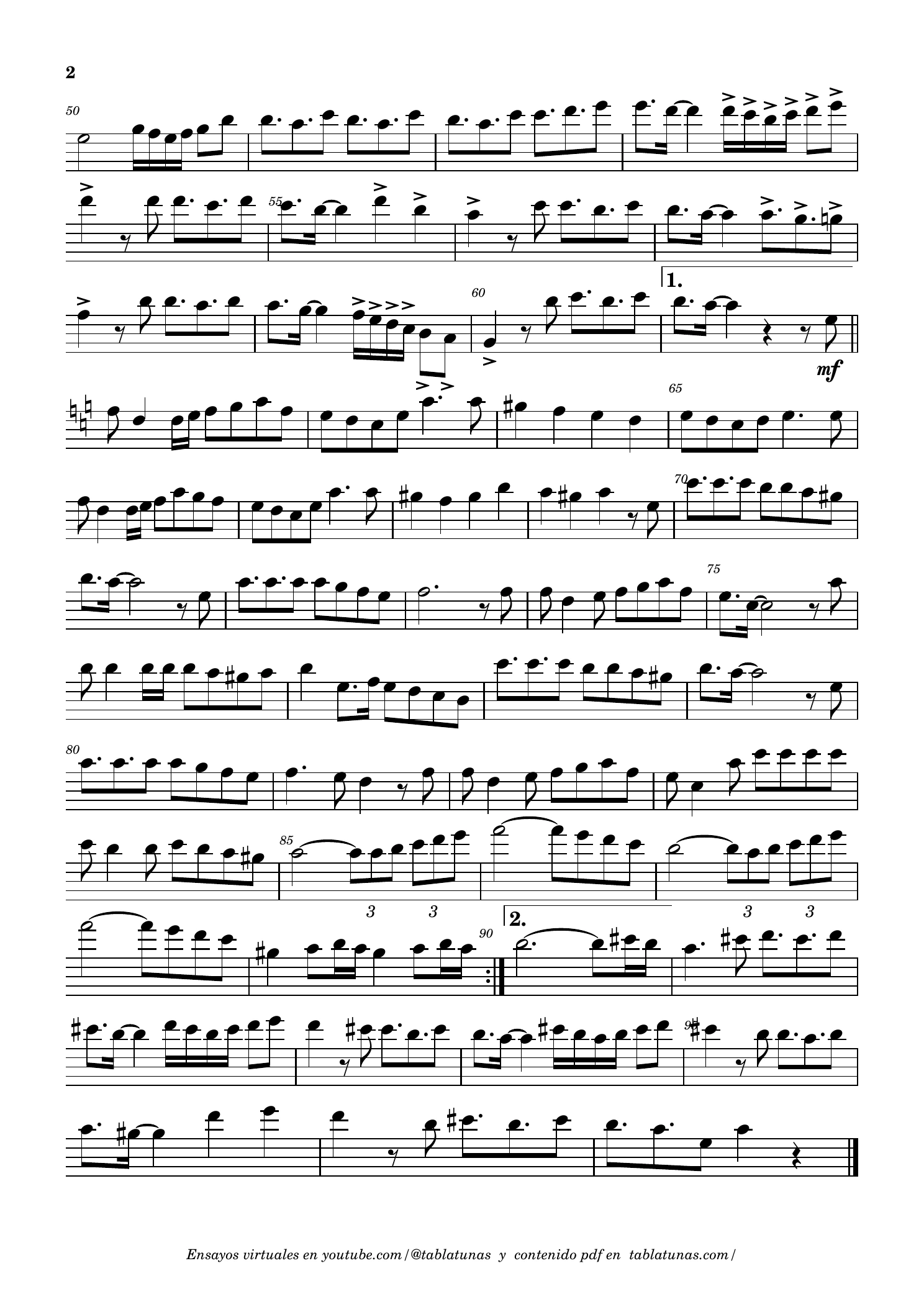 Bartítono y Bandurria 1 - Partitura, página 2 de 2