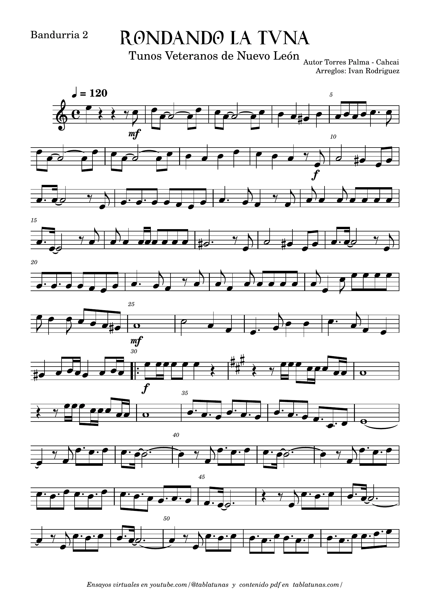 Tenor y Bandurria 2 - Partitura, página 1 de 2