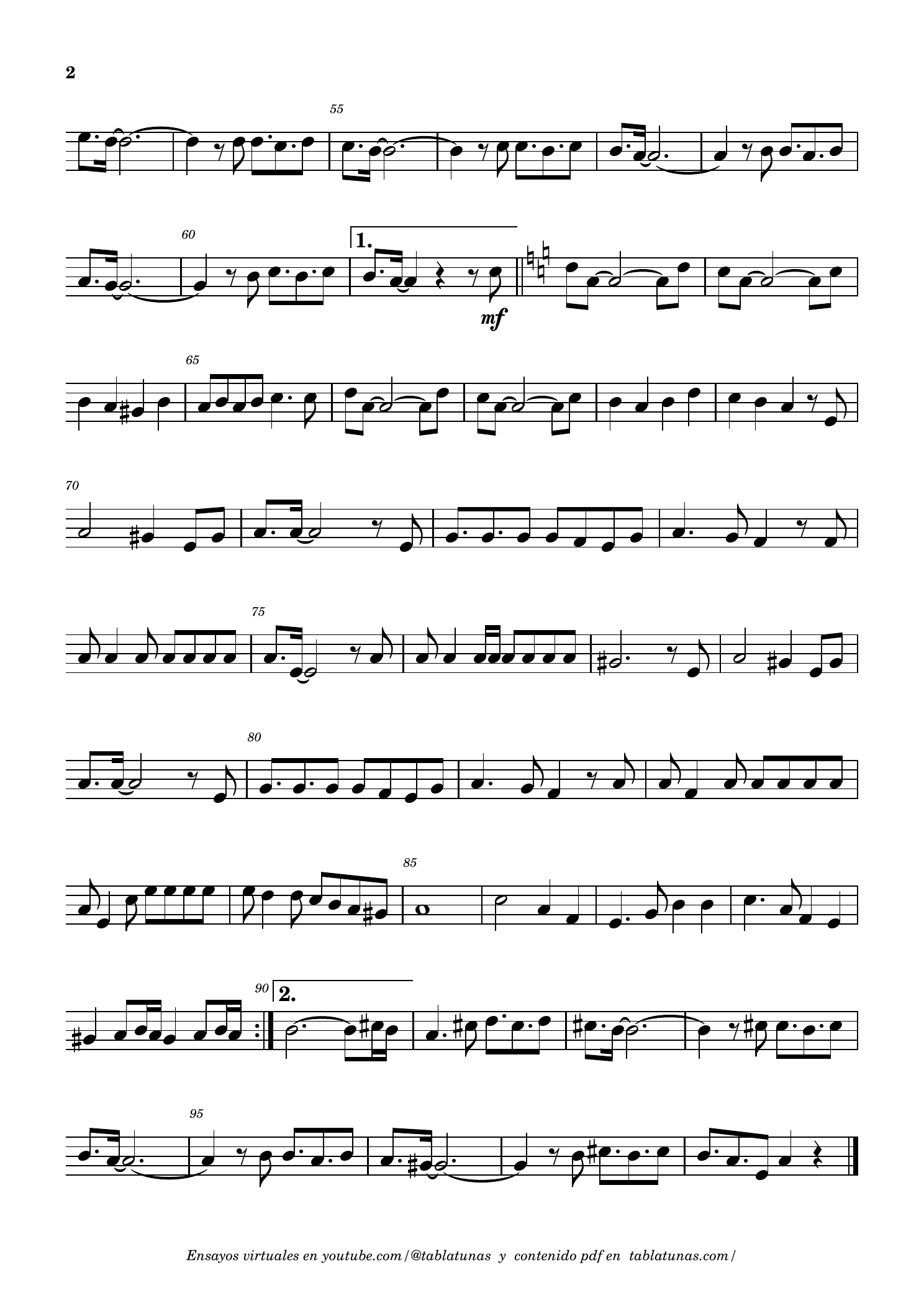 Tenor y Bandurria 2 - Partitura, página 2 de 2
