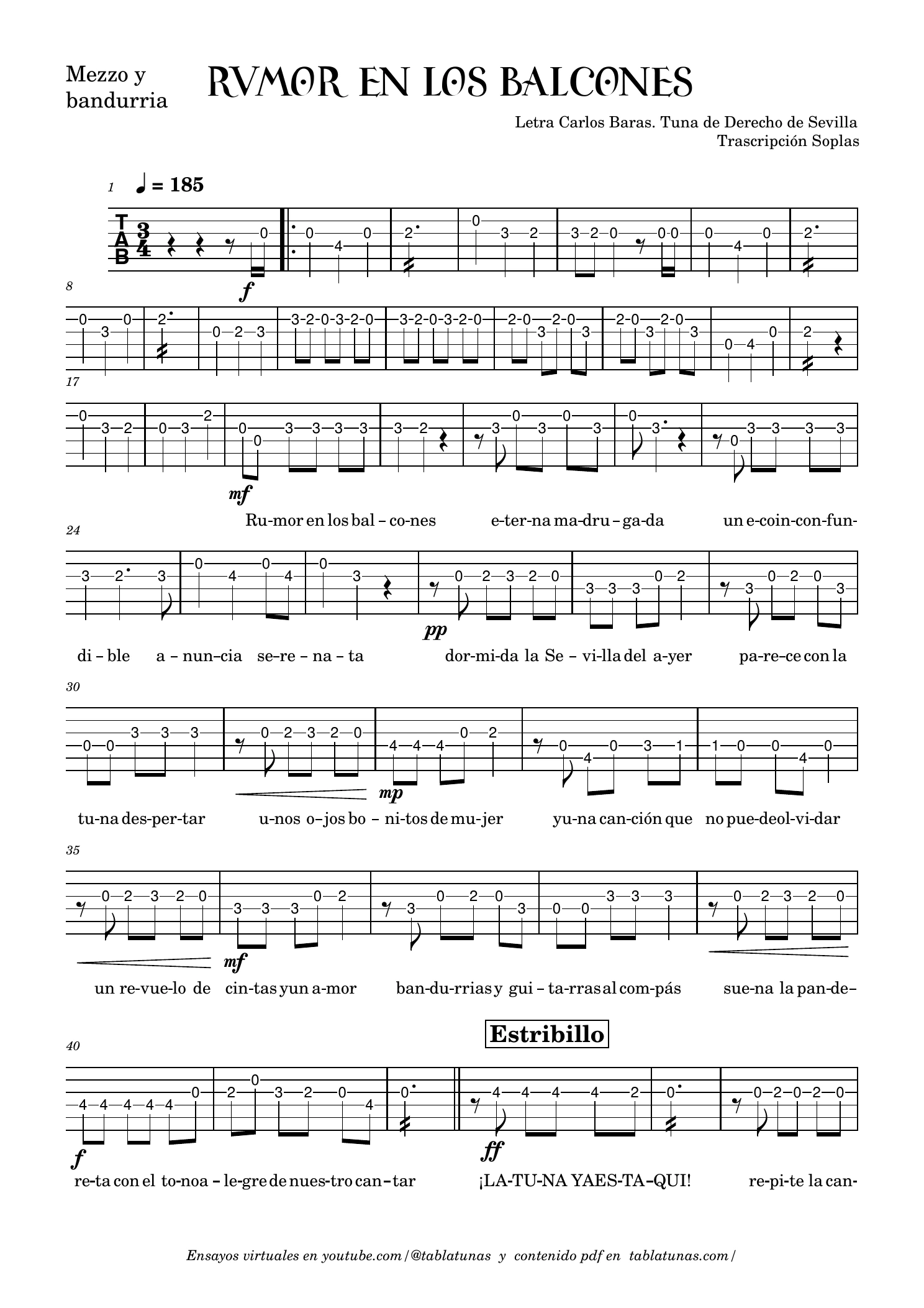 Mezzo y Bandurria 1, página 1 de 2